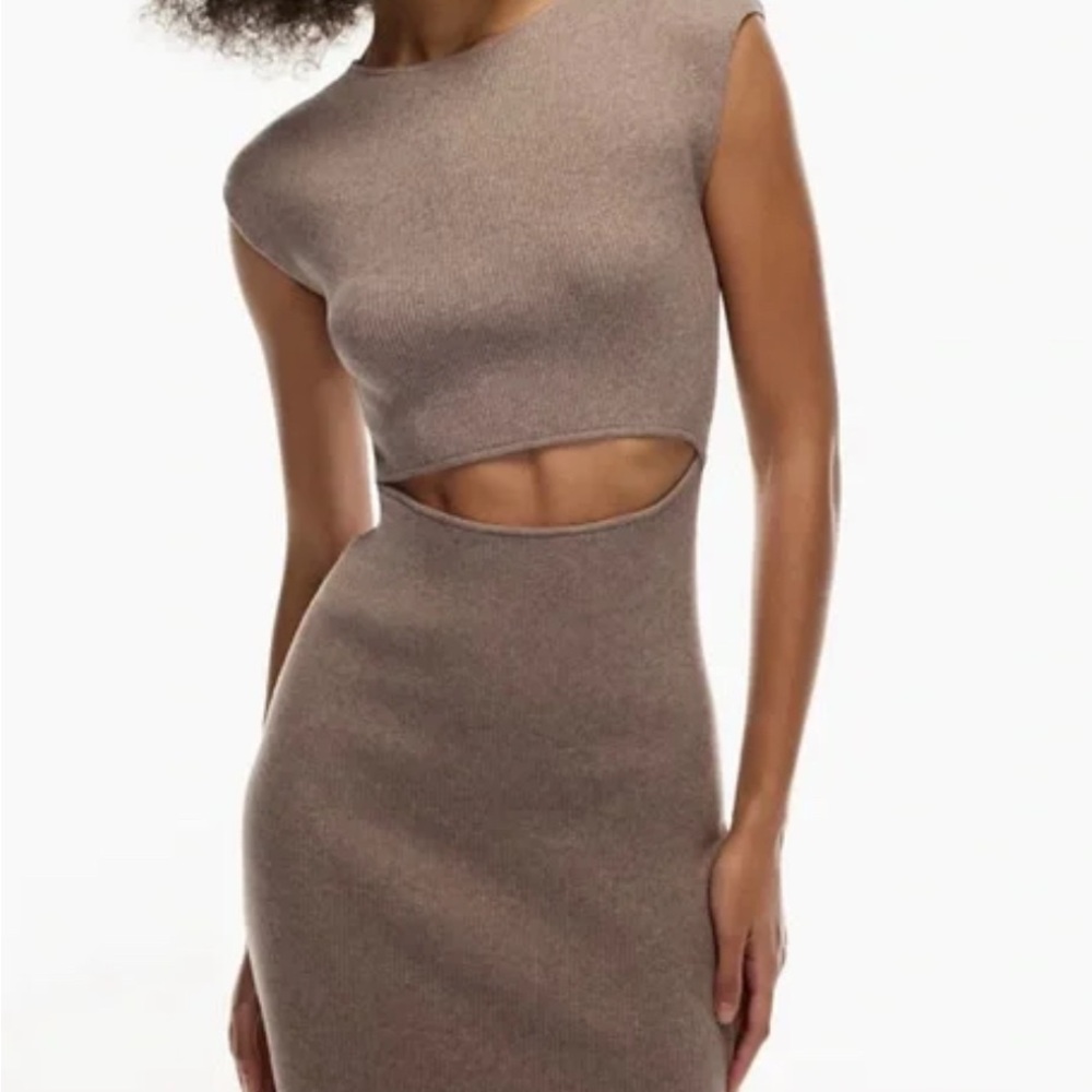 Aritzia Cutout Ribbed Dress
